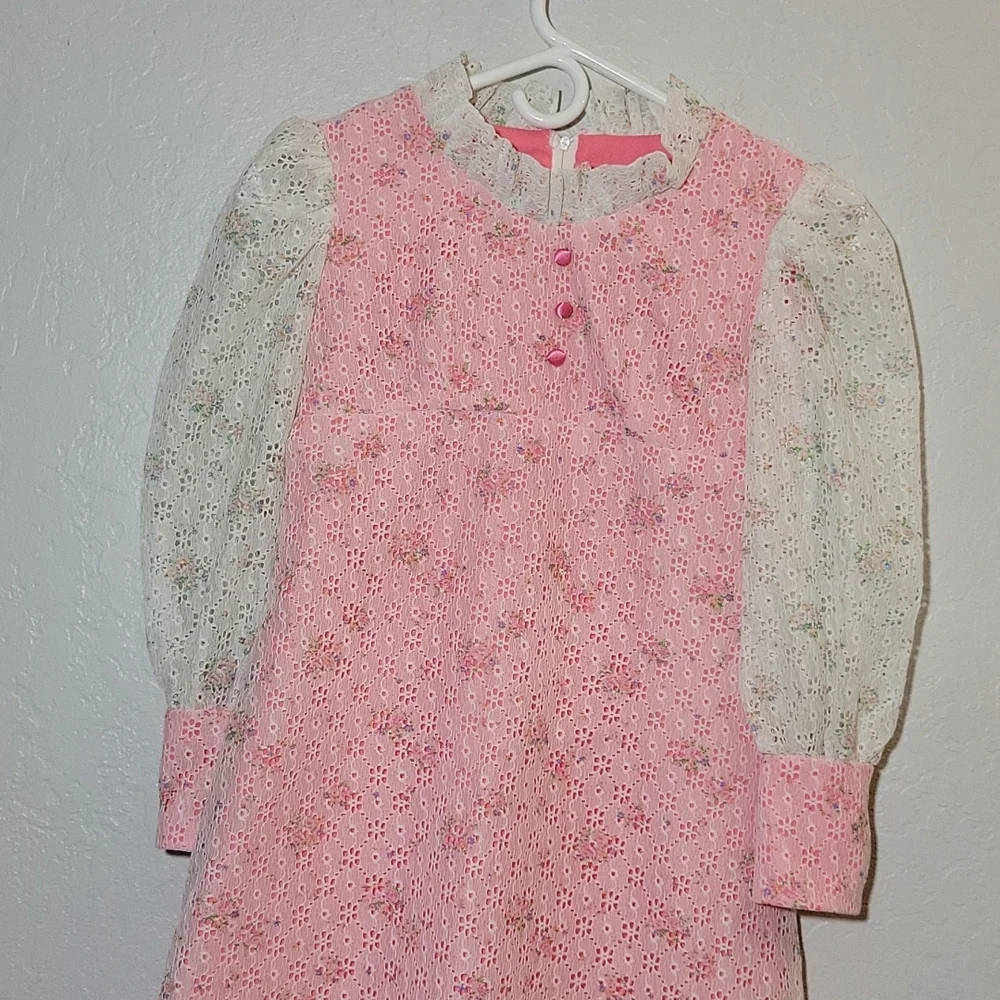 VINTAGE Handmade 70s Layered Dress Child's 10